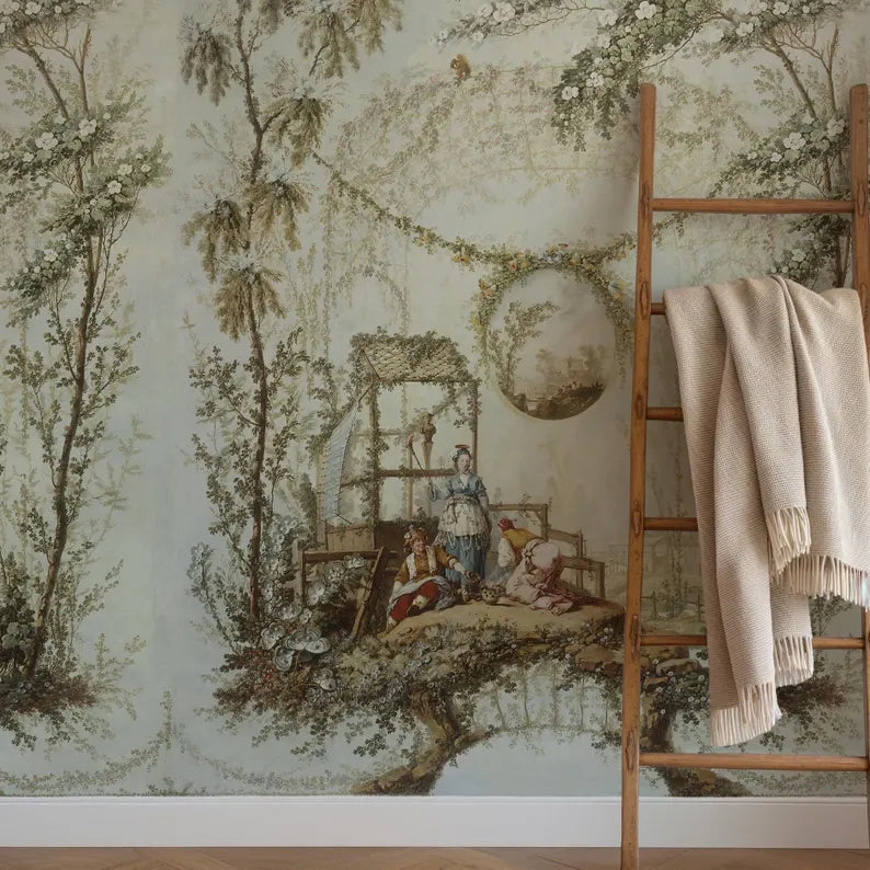 Carta da Parati Rococò Francese 180x260cm 4 mq
