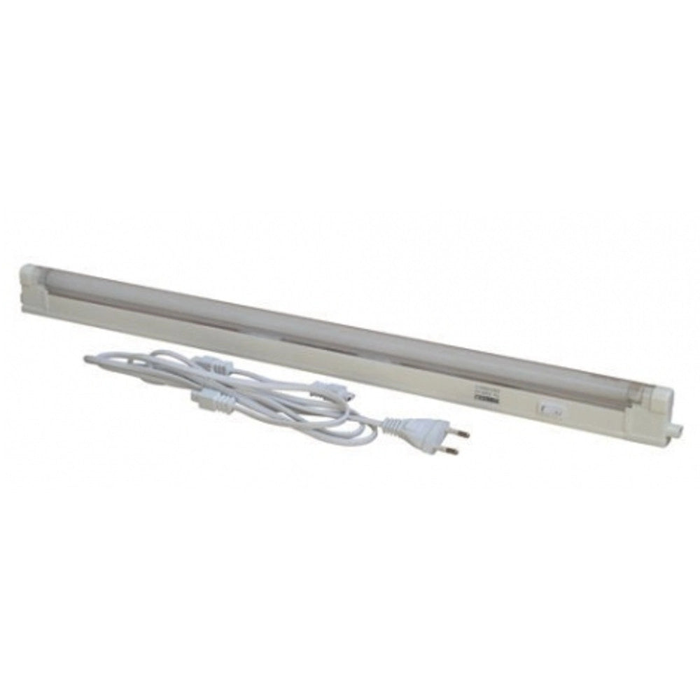 Trade Shop - 15w Tubo Neon 75cm Led Completo Di Plafoniera T5 Luce Bianco Caldo 3000k Cavo -