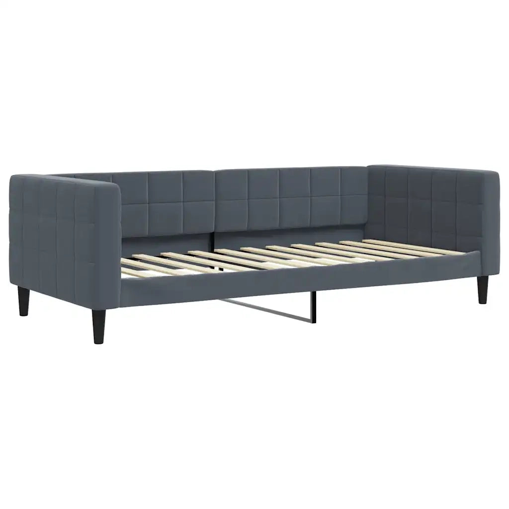 Divano Letto con Letto Estraibile-Sofa Letto-Daybed Grigio Scuro 90x200cm Velluto 728114