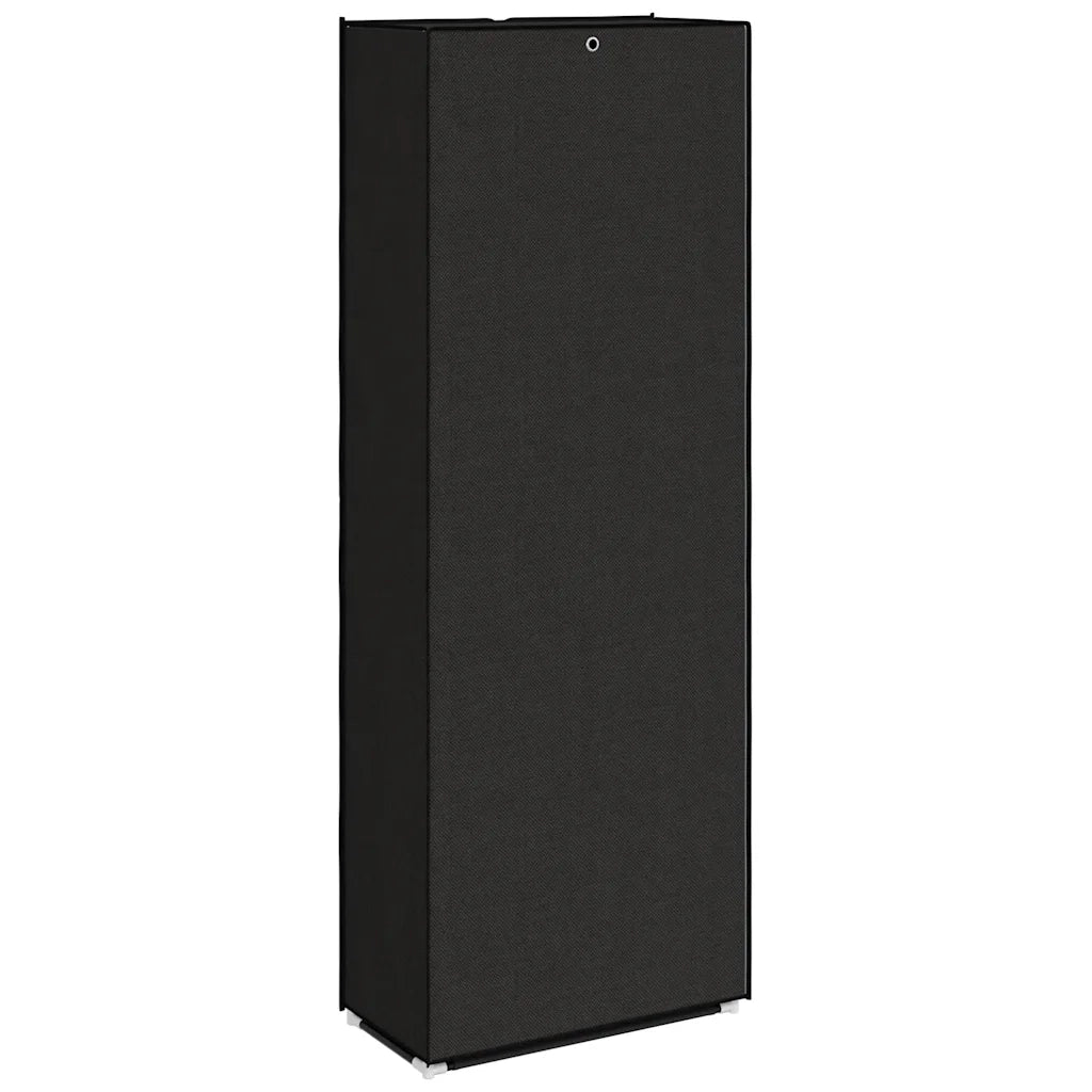 Scarpiera Nera 60x30x166 cm in Tessuto 282463