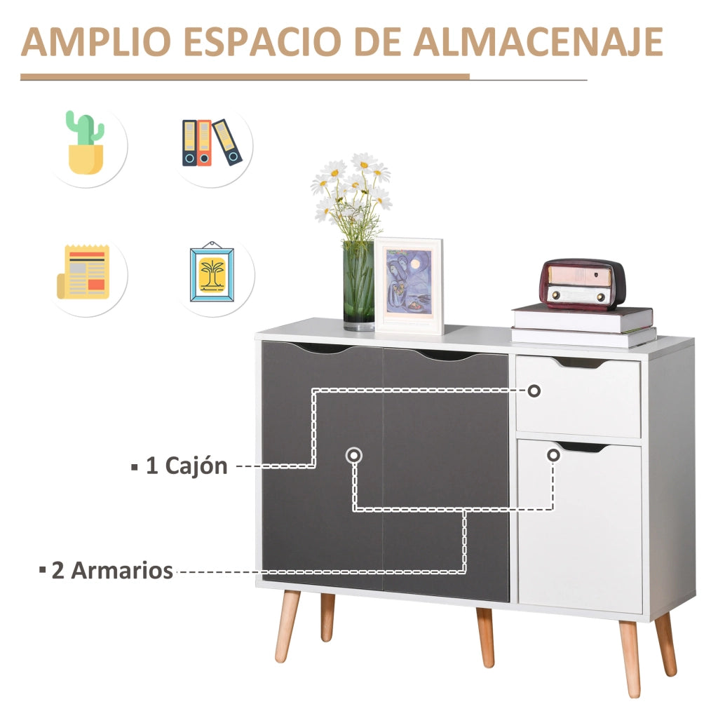 Armadio ¨C Minimal ¨C 90x30x72 Bianco Grigio