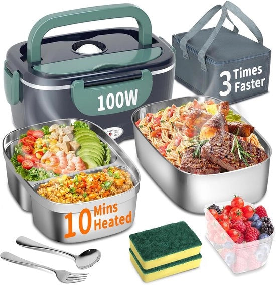 Lunchbox elettrico riscaldante - 1,8L - portatile - blu