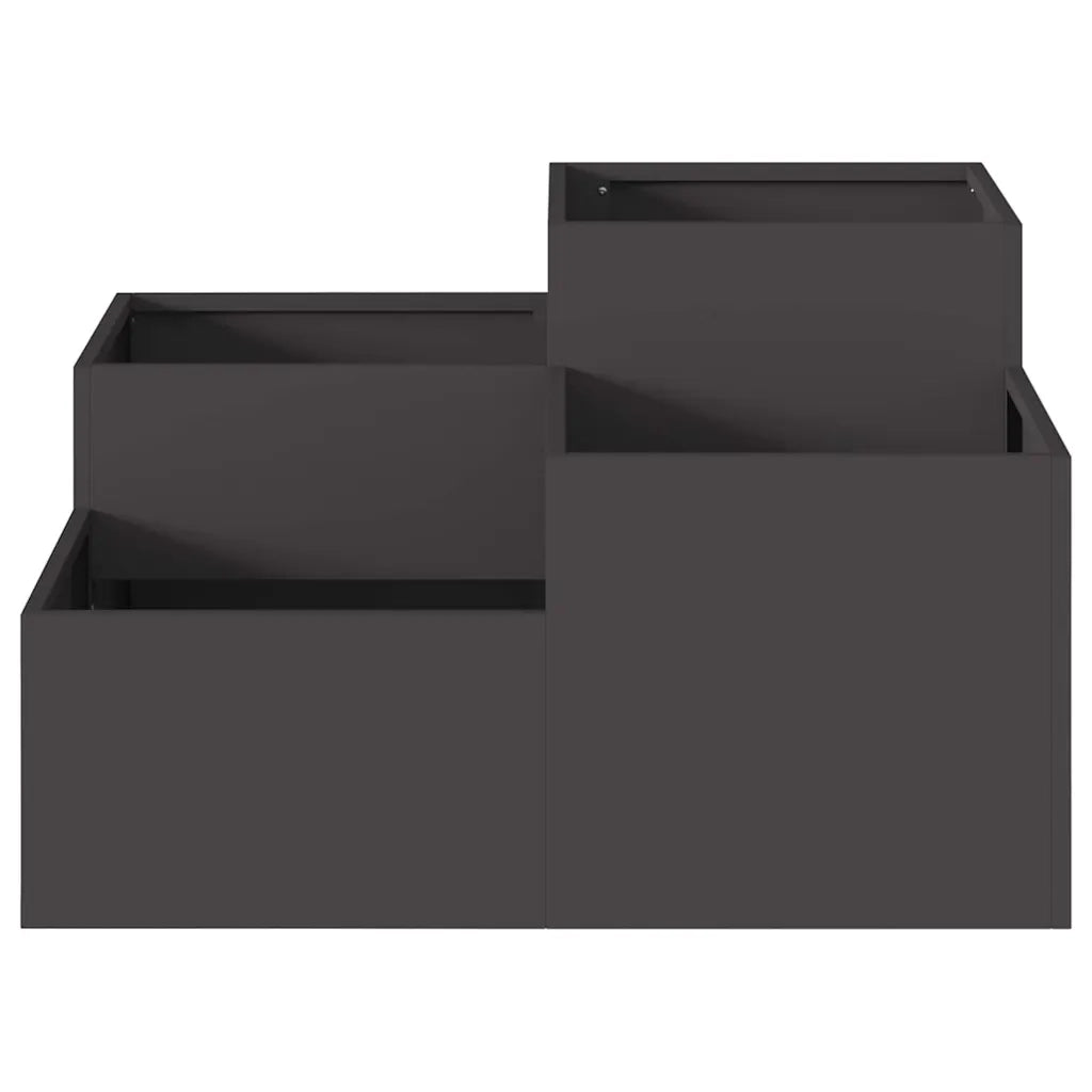 Vaso da giardino Nero 80 x 80 x 48 cm Acciaio