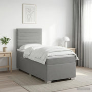 Letto box spring con materasso Grigio Chiaro 80 x 200 cm 3454733