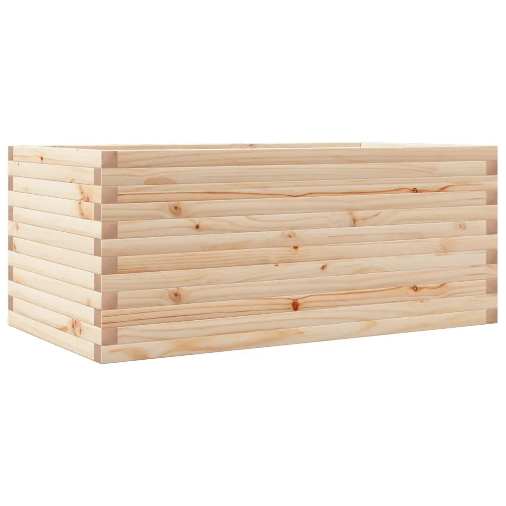 Fioriera | Cassetta per fiori | Vaso da Giardino 110x60x45,5 cm in Legno Massello di Pino