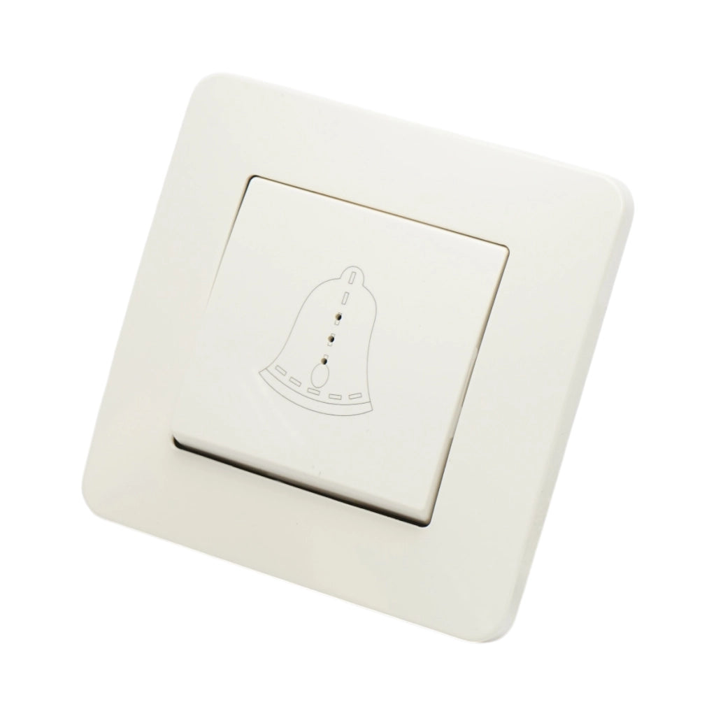 Interruttore campanello LED con reset bianco, da incasso, 220V, 10AX, PC 80x80mm