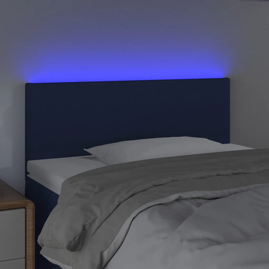 Testiera a LED Blu 80x5x78/88 cm in Tessuto 3121312