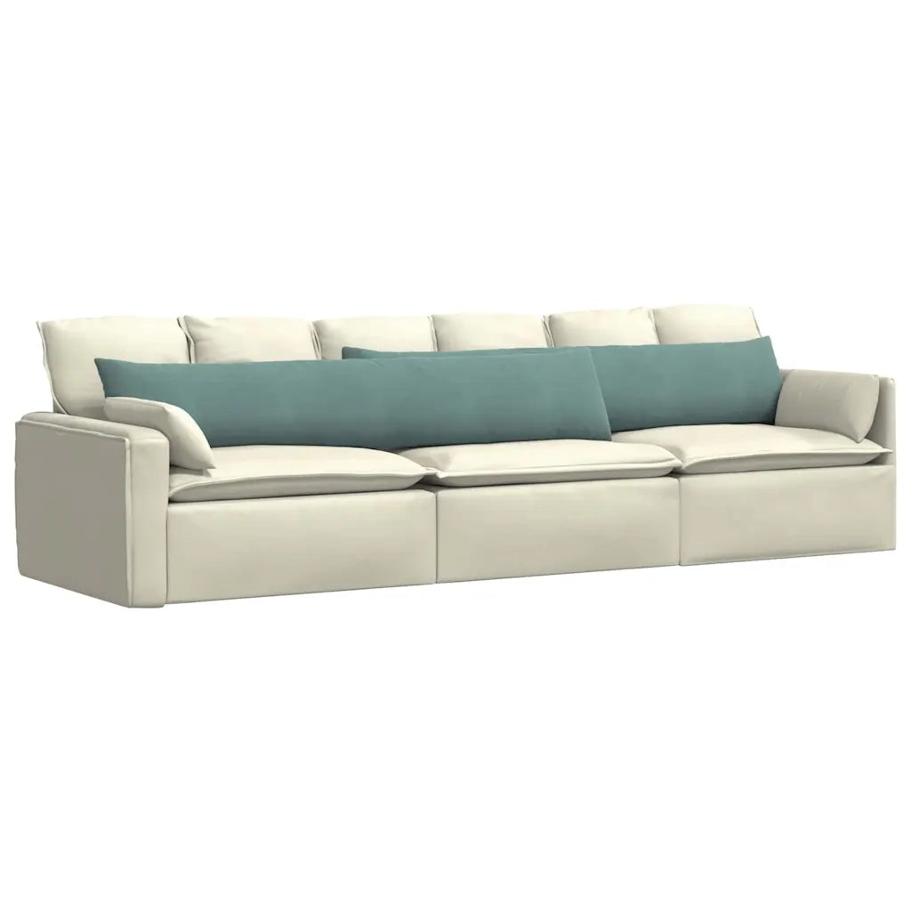 Cuscini da Divano 2 pz | Cuscini per sedie Verde Mare 200 x 40 cm Tessuto in Cords