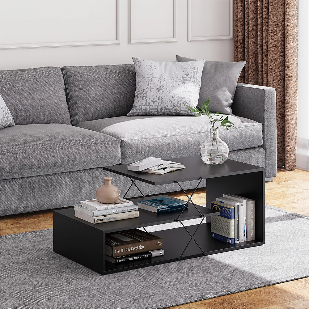 Vicco Tavolino da salotto Nero 100 x 50 cm