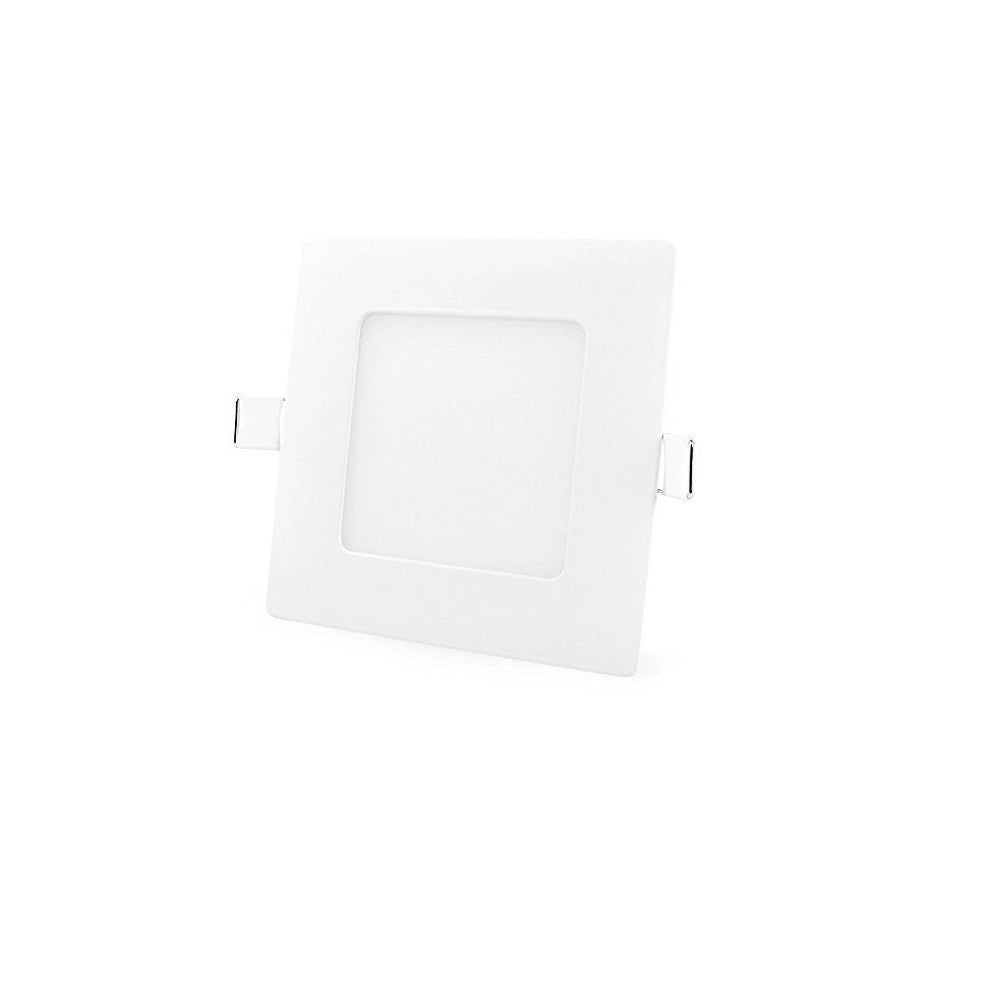 Trade Shop - Kit 10 Plafoniere Faretti Led Tondo O Quadrato Da Incasso Con Alette 6w - -bianco Naturale  Quadrato    -