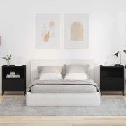 Armadio da Notte 2 pcs Nero 49 x 36 x 61 cm Legno multistrato 883477