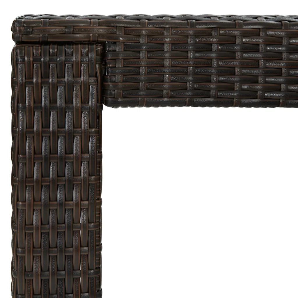 Set Bar da Giardino 7 pz con Cuscini in Polyrattan Marrone 3261453