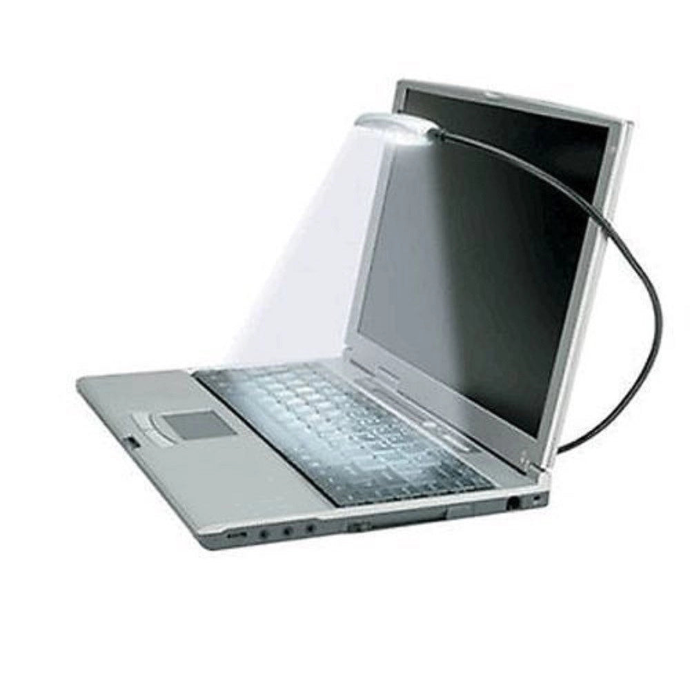 Trade Shop - Lampada Usb A Led Luce Notebook Netbook Pc Snodabile Con Snodo Flessibile 5v 3w -