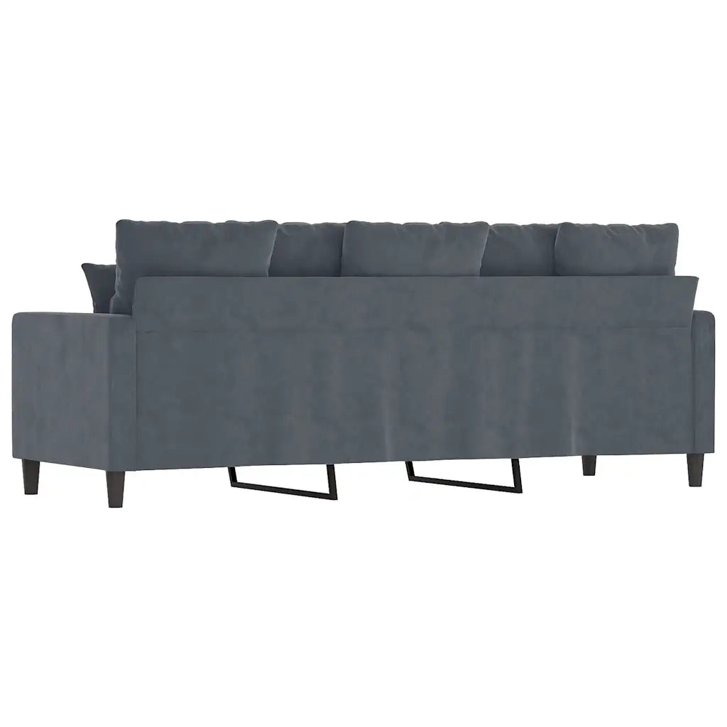 Divano a 3 Posti-Sofa 3 Posti Grigio Scuro 180 cm in Velluto 714489