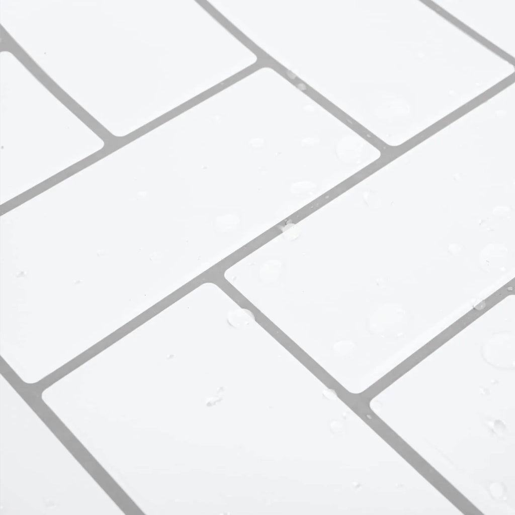 Piastrella a Spina di Pesce 20 pcs Bianco e Grigio 30 x 30 cm 42046181