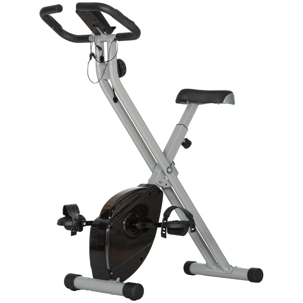 Cyclette Pieghevole Magnetica 8 Livelli Display LCD ¨C Zephmum ¨C Grigio e Nero