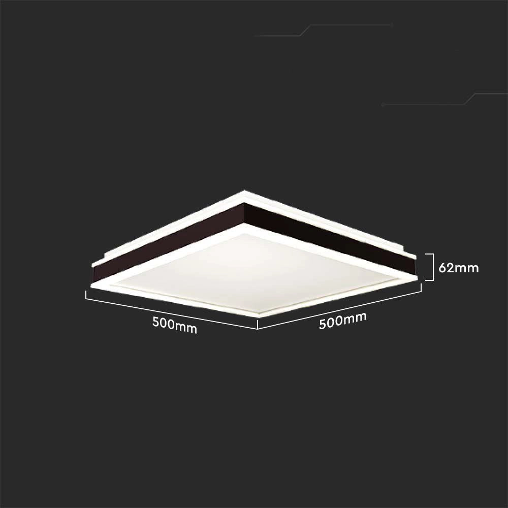 Plafoniera LED V-TAC 48W dimmerabile nera 50x50 4000K
