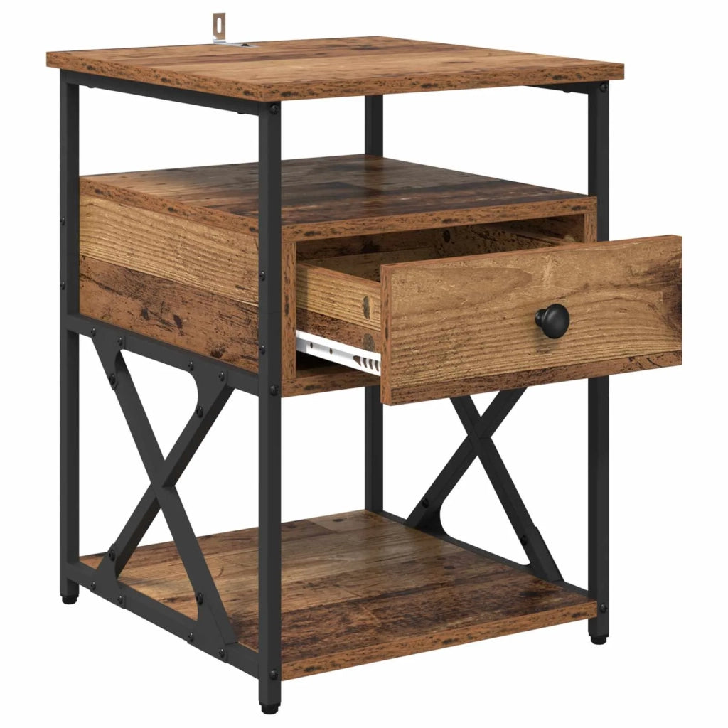 Armadio da Notte 2 pcs Legno vecchio 40 x 42 x 55 cm 881882