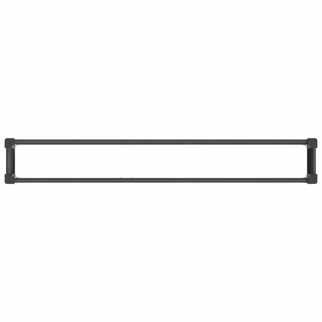 Letto rialzato da giardino 2 pz Nero 200 x 30 x 72 cm 3438796