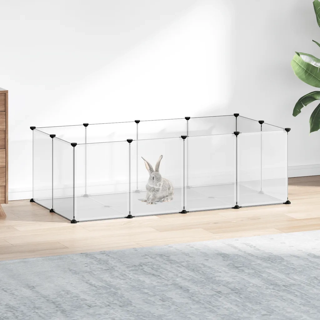 Gabbia per Piccoli Animali Trasparente 144x74x46,5cm PP Acciaio CFW3750208