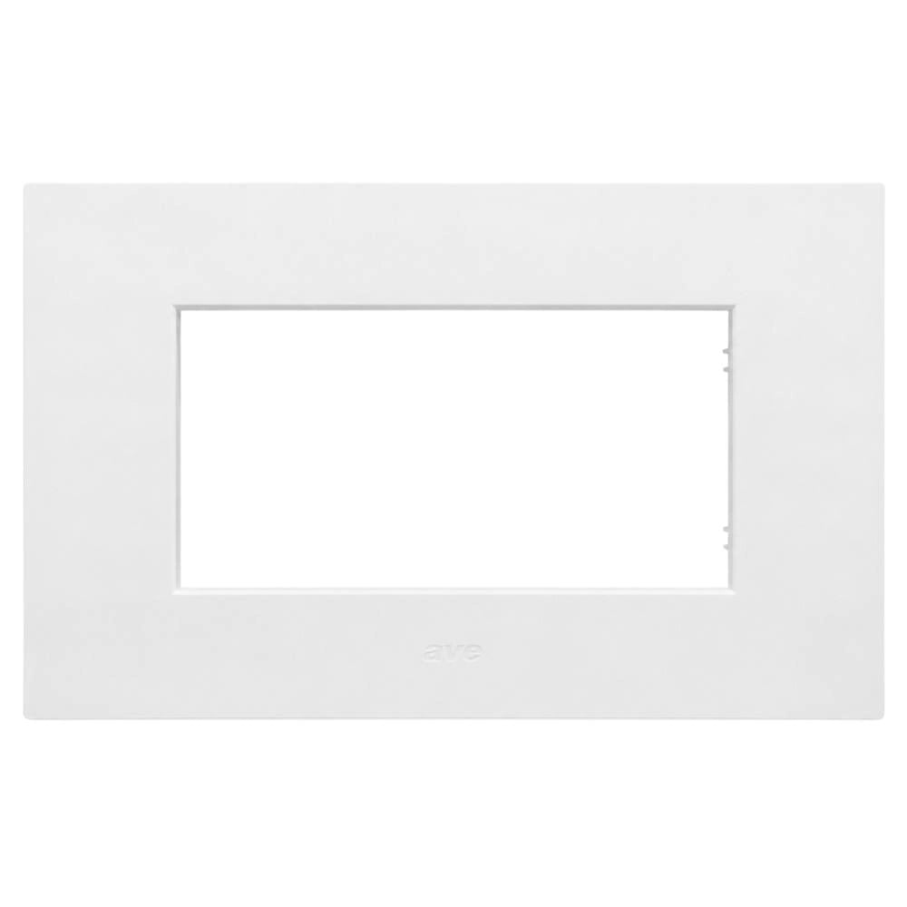Placa in tecnopolimero smart easy s44 per serie civile *** colore bianco opaco, numero posti 4 moduli, confezione 1