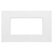Placa in tecnopolimero smart easy s44 per serie civile *** colore bianco opaco, numero posti 4 moduli, confezione 1