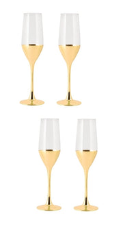Set 4 Pezzi Calici Bicchieri Flute Champagne in Vetro 16 cl Arcopal