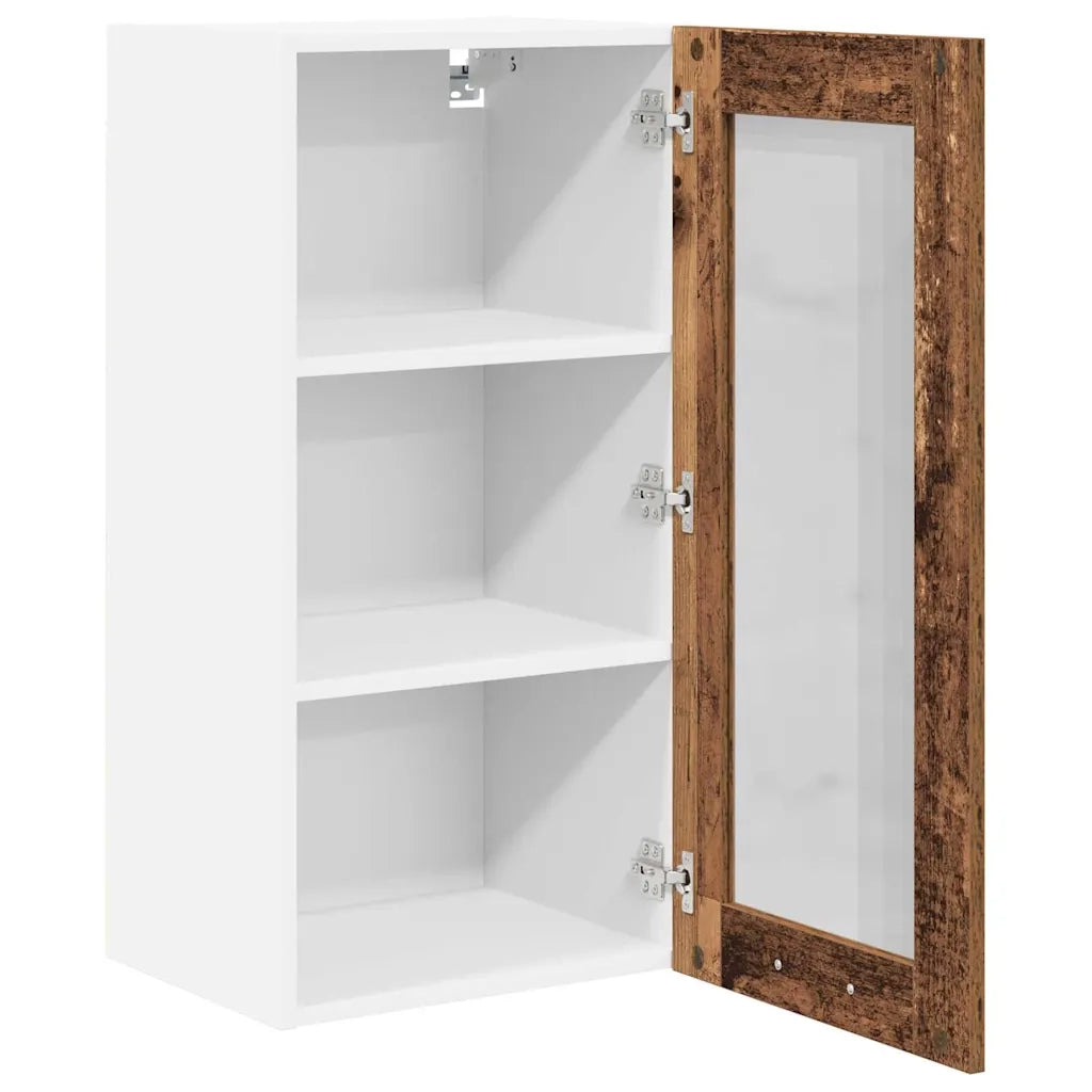 Armadio pensile con porta 2 pcs Legno vecchio 40 x 31 x 80 cm 884311