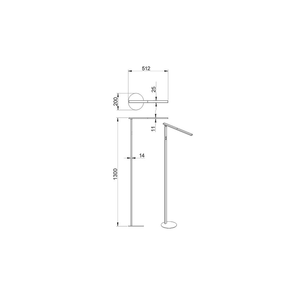 Ideal - Piantana a Led Bianca orientabile in metallo H.130 cm Fabas Luce - Luce led 10W integrata CCT (3000K 4000K 5000K 6000K)