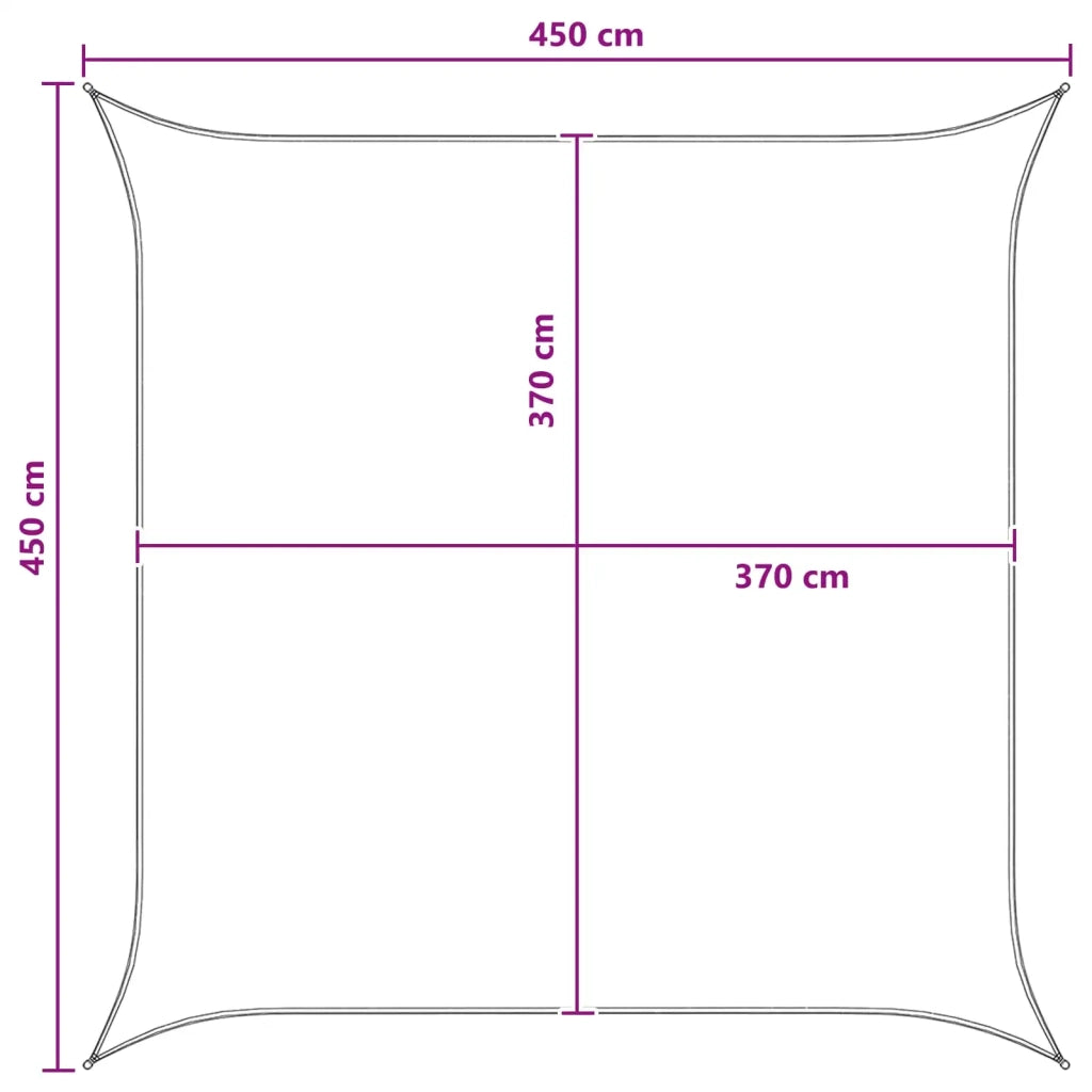 Telo Ombra Blu e Bianco 4,5 x 4,5 m HDPE 42032871