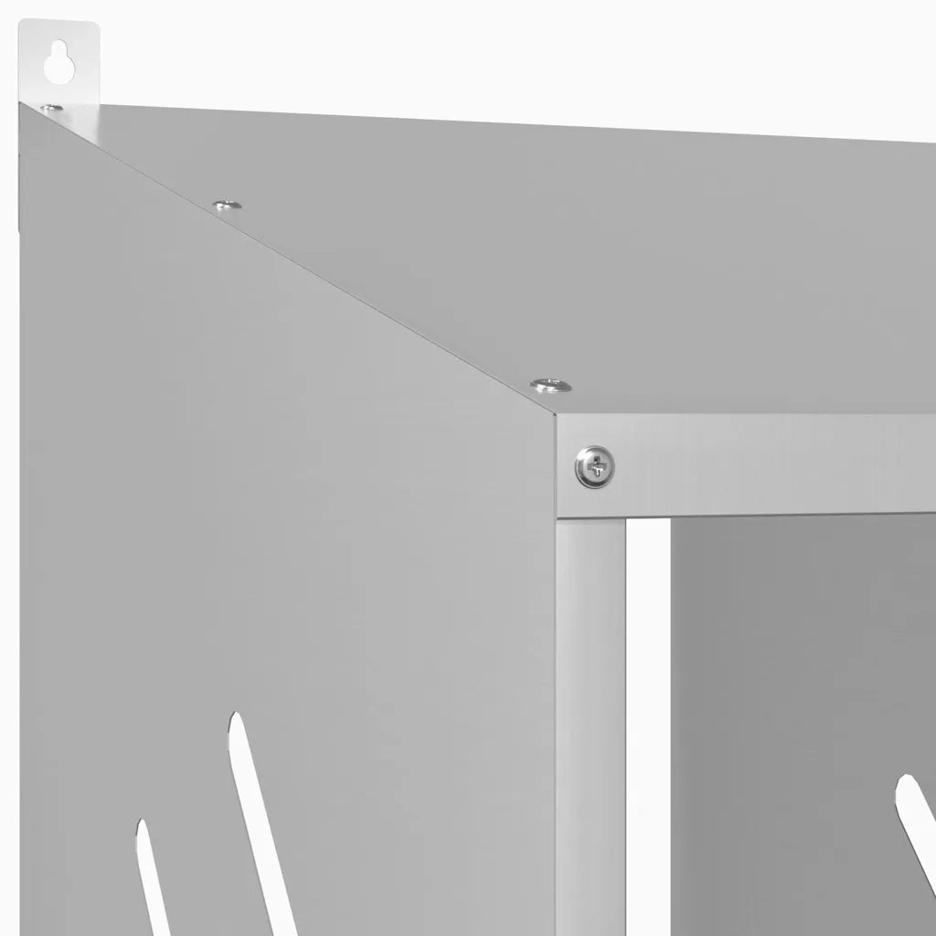 Nido per Polli con 4 Scomparti in Metallo Galvanizzato Argento 864354