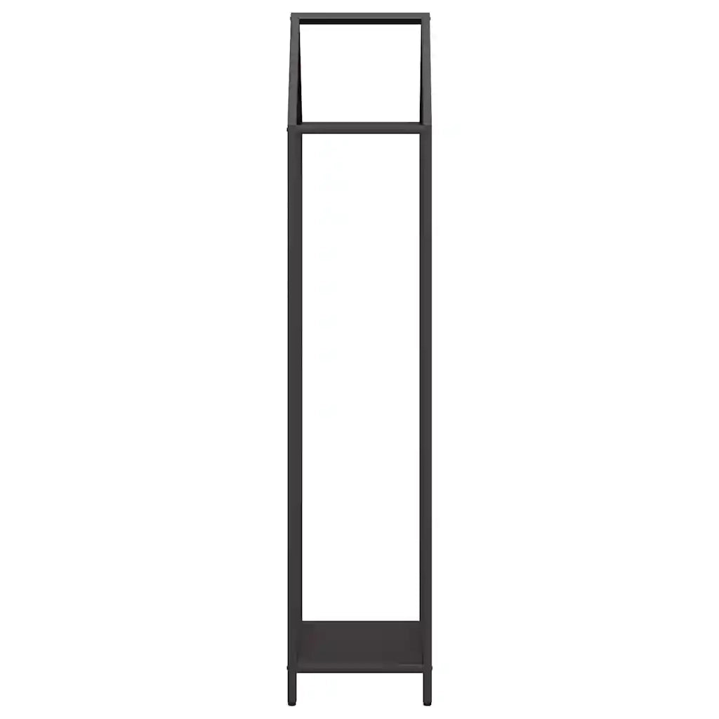 Rastrelliera per Legna da Ardere Nera 40x25x120 cm 864299