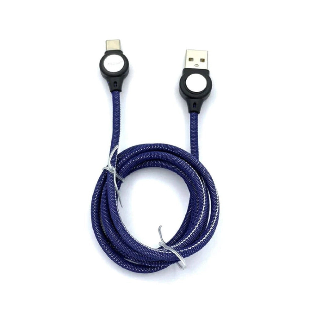 Trade Shop - Cavo Di Ricarica Rapida Per Android Attacco Type-c A Usb 2.0 Con Luce 1mt Q-t51b -
