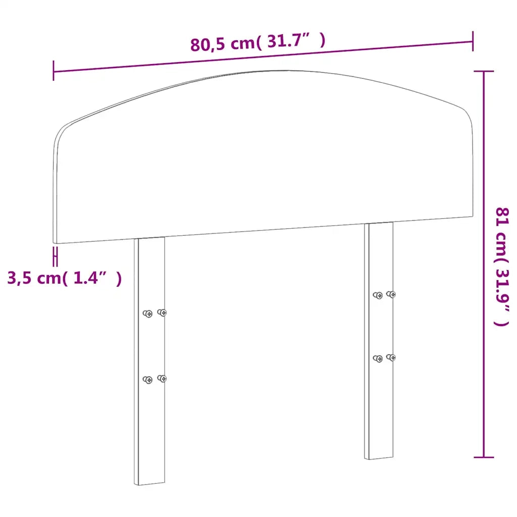Testiera Marrone Cera 75 cm in Legno Massello di Pino 842525