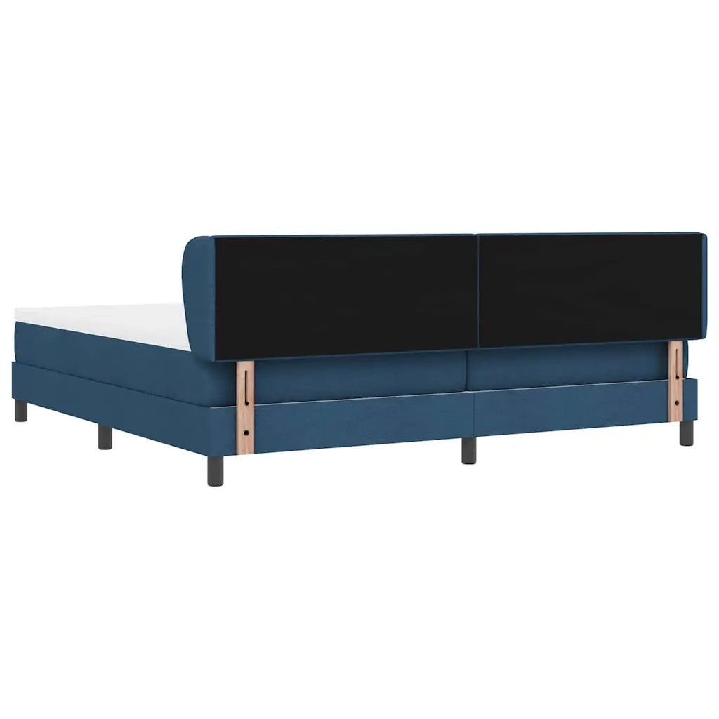 Letto a molle con materasso Blu 200 x 200 cm Tessuto 3340051