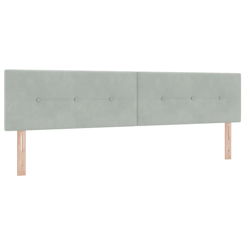Letto a molle Grigio chiaro 200 x 200 cm Poliestere