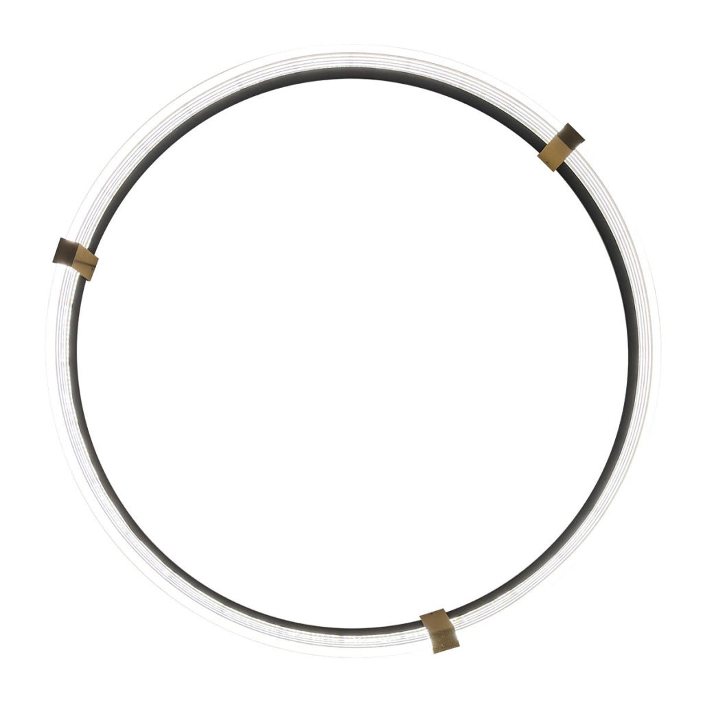 Lampada a sospensione nera anello 60cm LED CCT 32W