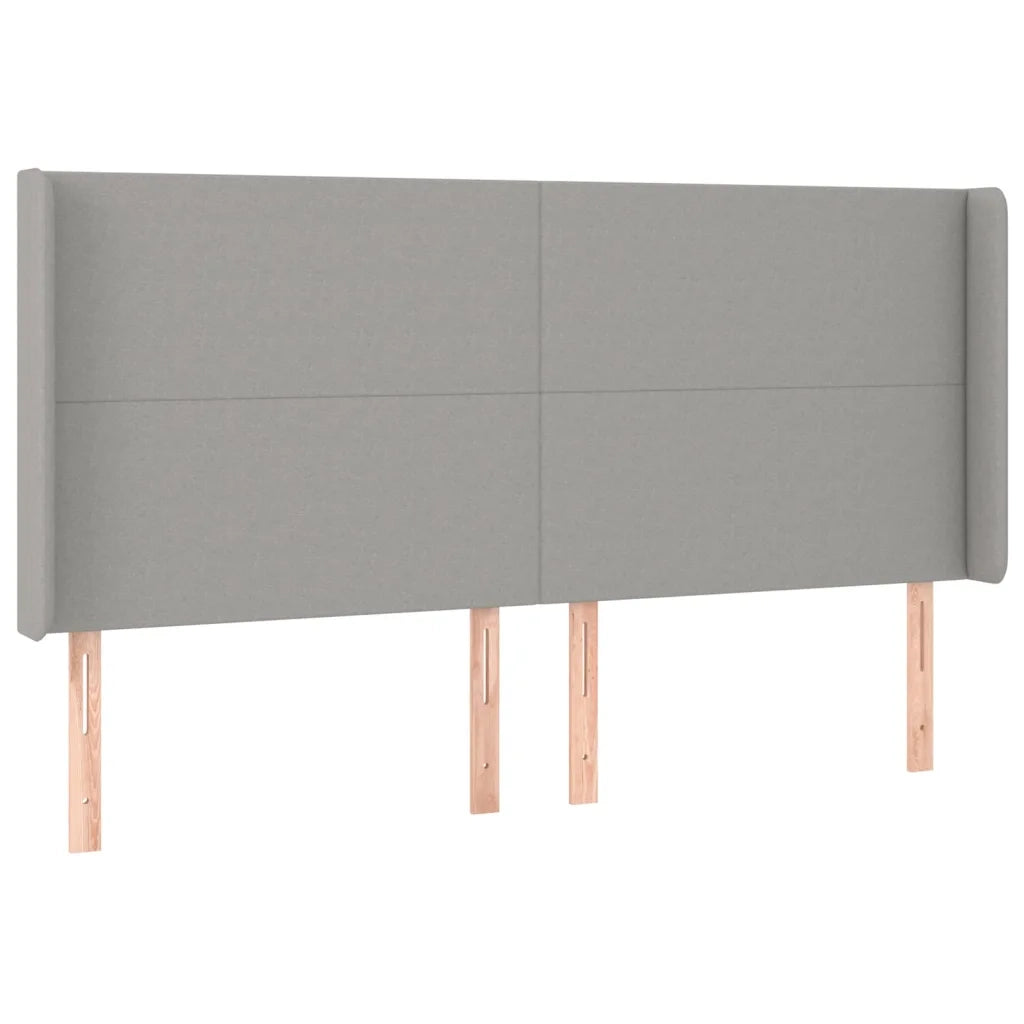 Letto a Molle Materasso e LED Grigio Chiaro 200x200 cm Tessuto