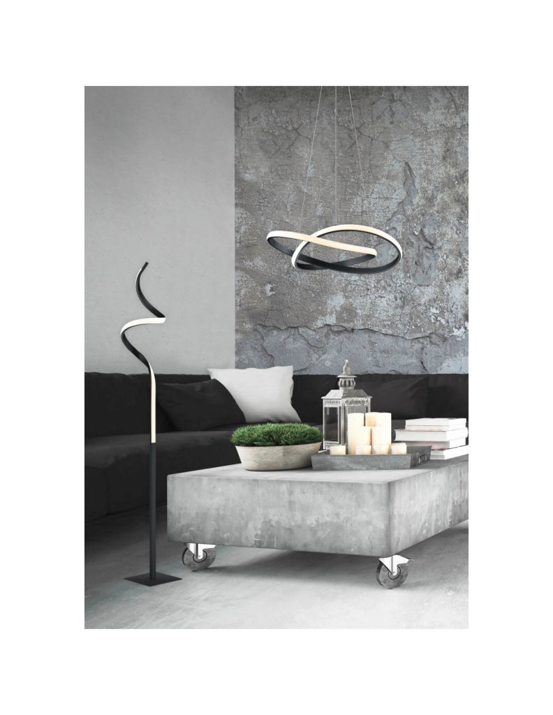 Piantana Led Touch Dimmerabile Course H145 cm Antracite Trio Lighting