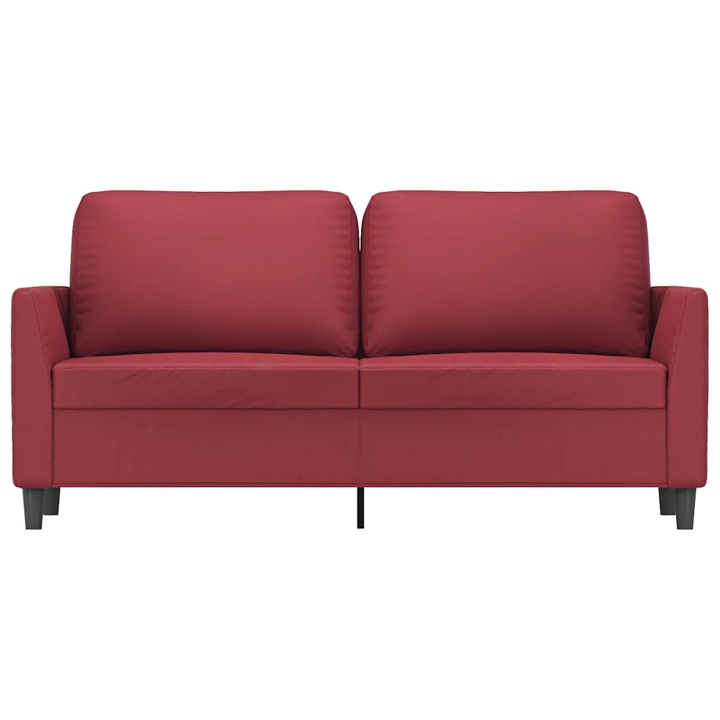 Divano a 2 Posti Rosso Vino 140 cm in Similpelle 359336