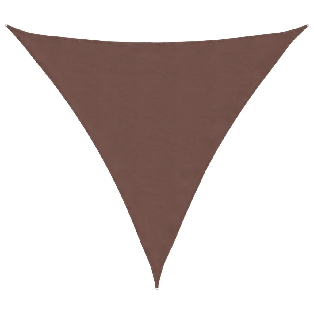 Parasole a Vela Oxford Triangolare 3x3x3 m Marrone 135830