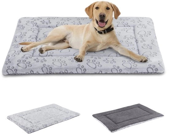 Panno da cane da lavare, Cuscino per cani o gatti morbido e caldo per viaggi, coperta per cani o gatti per grandi e piccoli animali di dimensioni 76 * 50cm, colore grigio, modello FC014.
