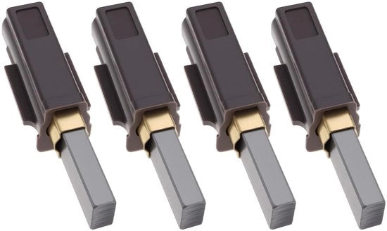 Set di pennelli motore 28x11x6,3mm - 4 pezzi - Compatibile con Fawas Duo Vac 3525/SYM-448E/300 - Pezzo di ricambio - Materiale duraturo - Ottima conducibilità - Pennelli motore