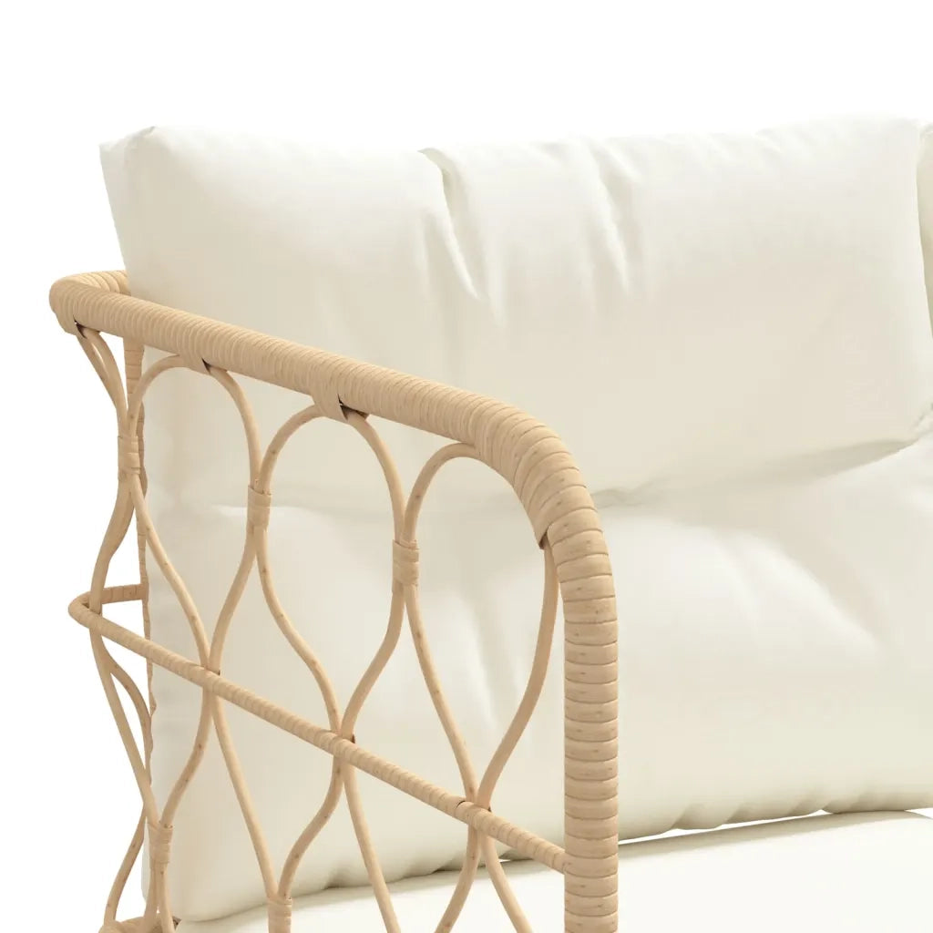 Divano Giardino con Cuscini Forma a L-Sofa da Giardino-Divanetto da esterno Nero Acciaio e Textilene 558973