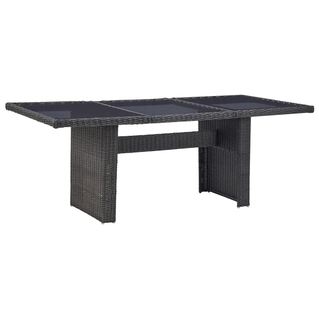 Set da Pranzo da Giardino 7 pz in Polyrattan Nero 3059482