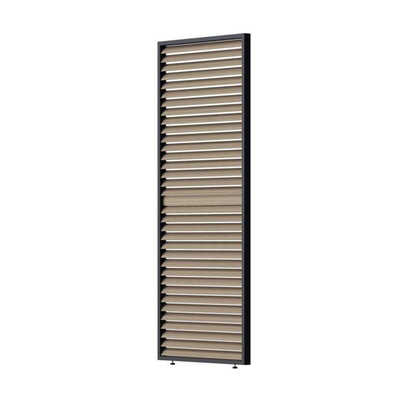 Pannello con lamelle mobili - Ombréa 1M - Antracite e legno