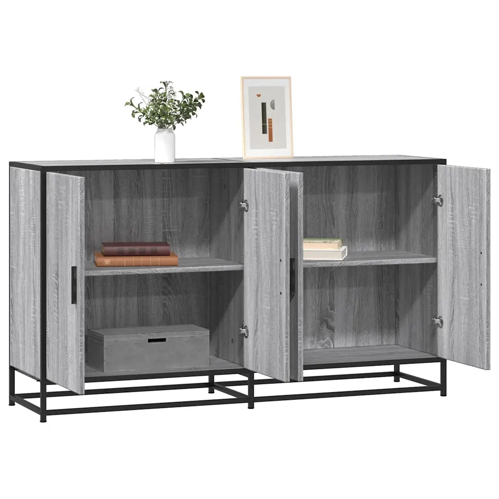 Credenza | Madia | Buffet da pranzo | Armadio da pranzo Grigio Sonoma 134x35x76 cm in Truciolato