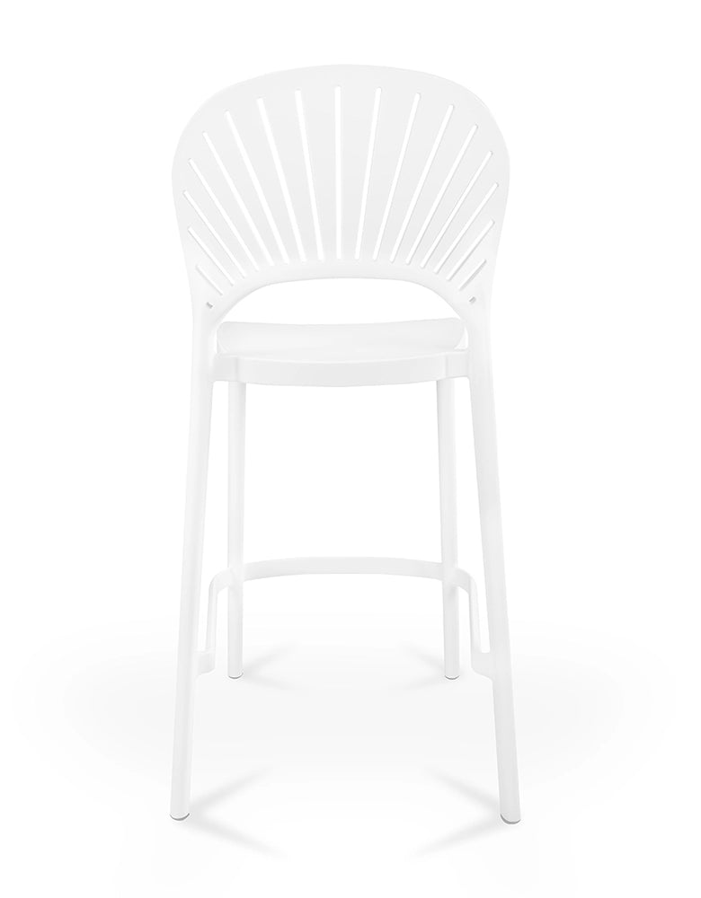 Sgabello cucina bianco in plastica, sgabello alto – Sunny - SG08SUPP