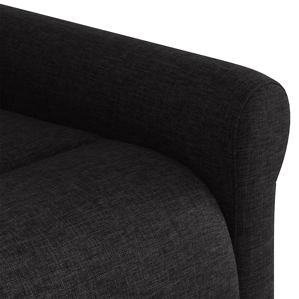 Poltrona Massaggiante | Sedia Relax Reclinabile Nera in Tessuto