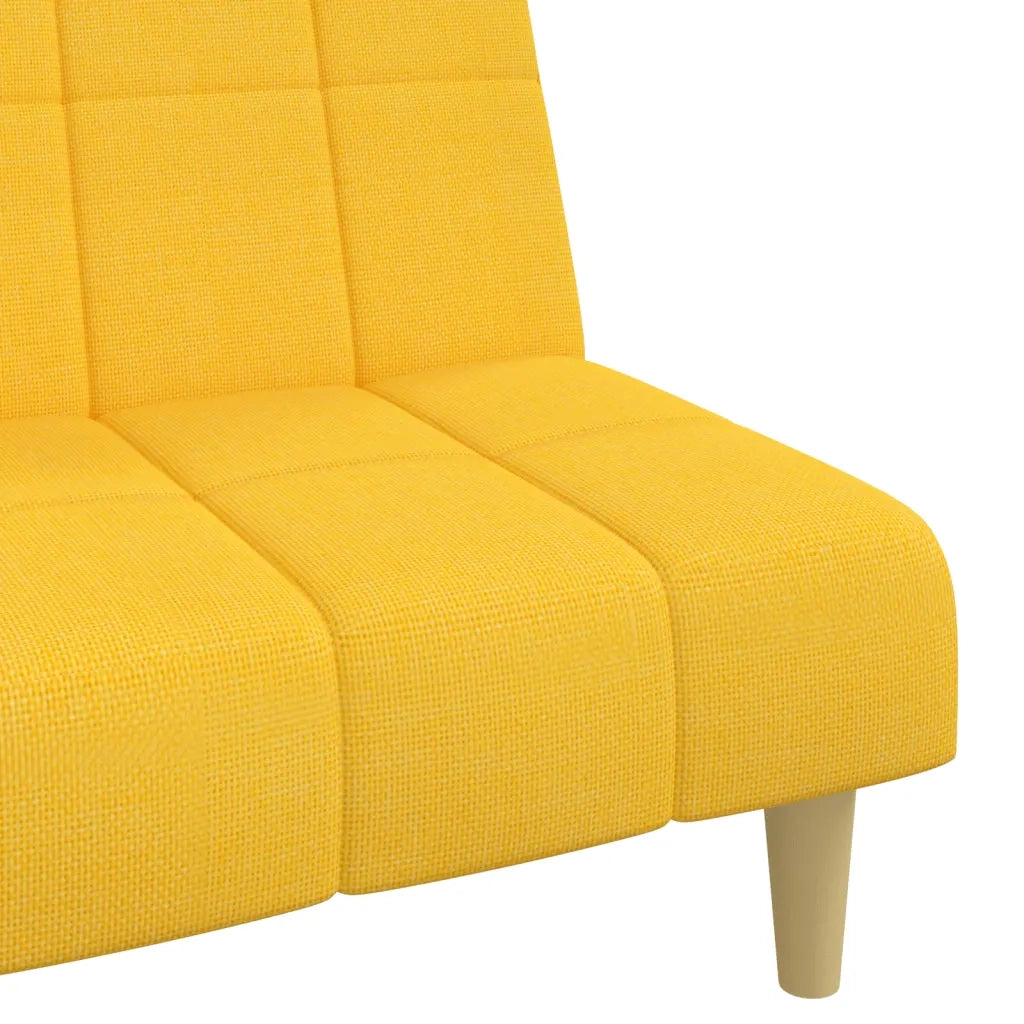 Divano Letto a 2 Posti-Sofa Letto 2 Posti-Daybed Giallo in Tessuto